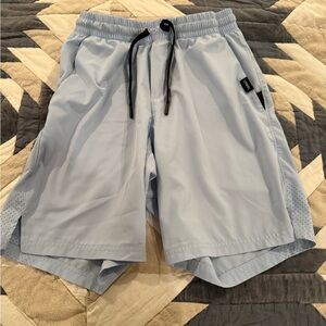 UNRL Light Blue Men's 7.5 Athletic Shorts with Drawstring Small